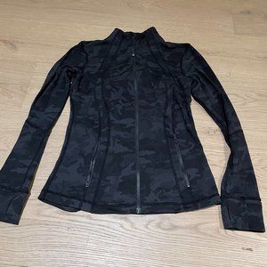 Lululemon Define Jacket Size 8 Black Camo Deep Coal Multi